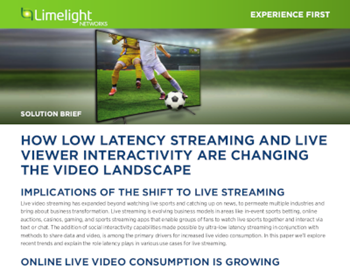 Limelight Implications of the Shift to Live Streaming 
